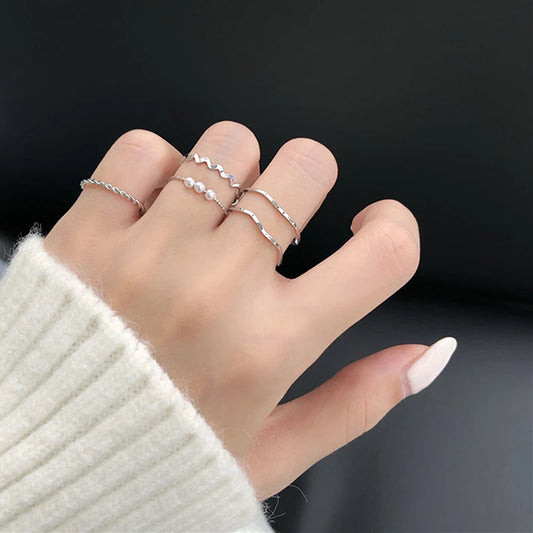 Fashion Metal Hollow Round Opening Women Finger Lady Party Gifts Ring